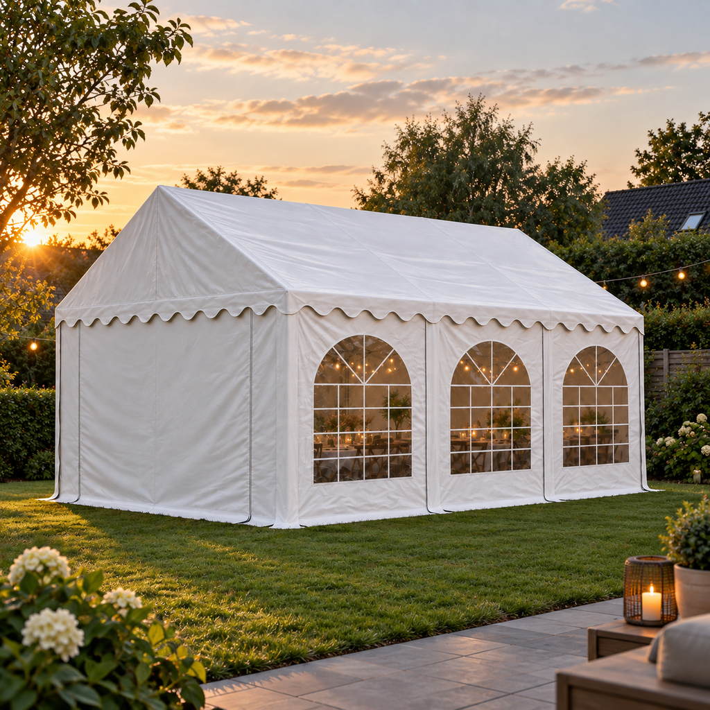 Partytent 3 x 6 wit